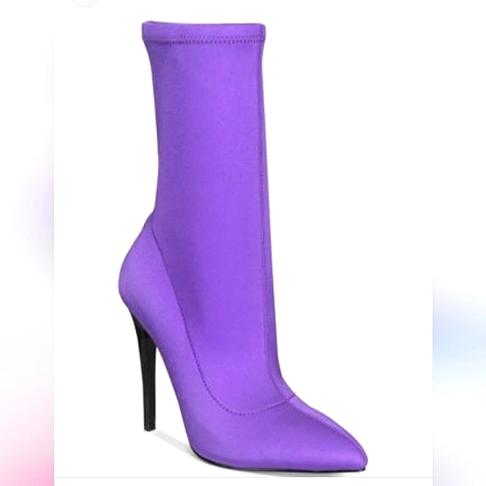Call It Spring Hailassi Pull-On Ankle Sock Booties w/Stiletto Heel Size 8 - Picture 1 of 4